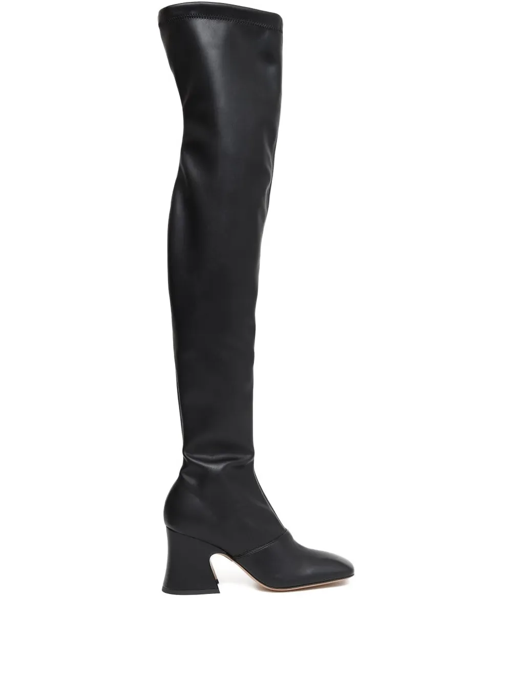 Chloé leather over-the-knee heeled boots Black
