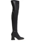 Chloé leather over-the-knee heeled boots - Black