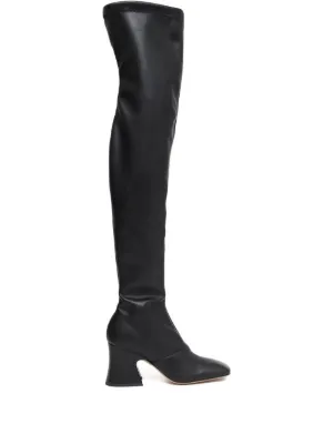 Jil Sander レザーロングブーツ | ブラック | FARFETCH JP