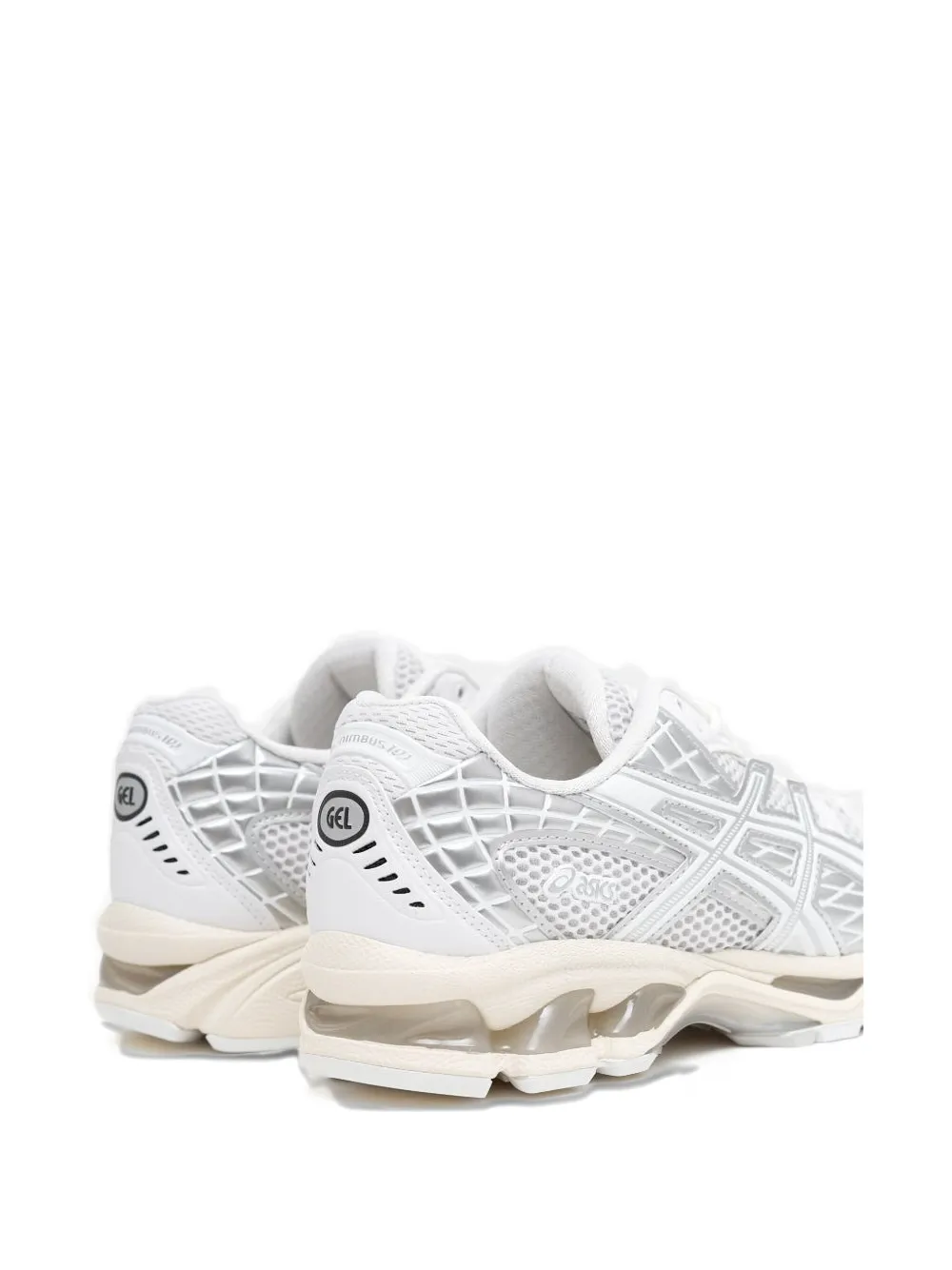 Asics White Gel-nimbus 10.1 Sneakers In Silver