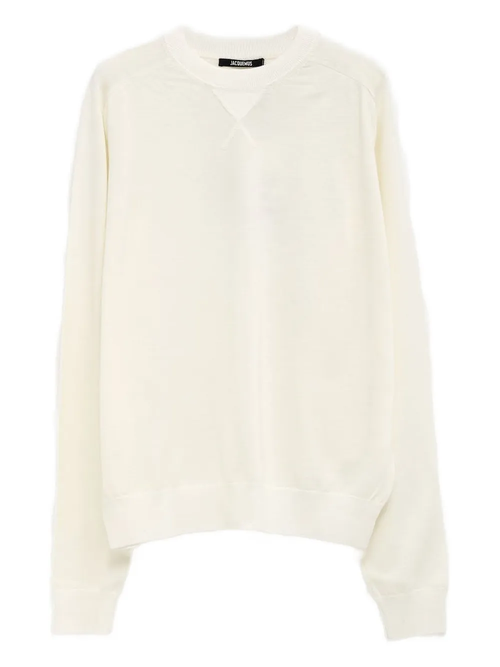 Jacquemus embroidered-detail crew neck jumper | White | Image 1