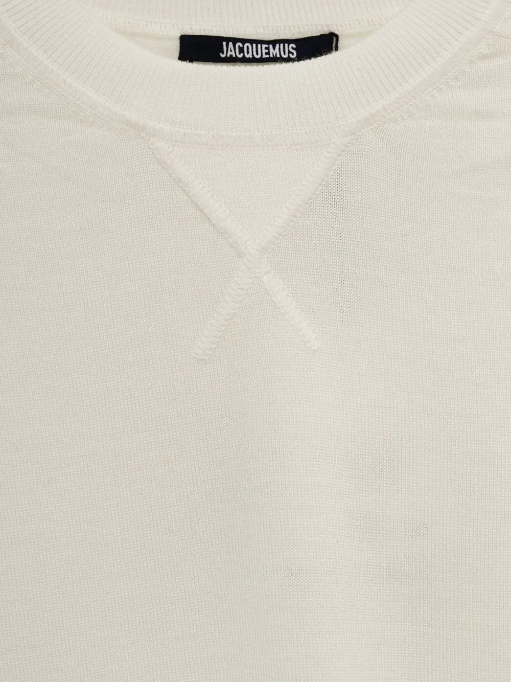 Jacquemus Embroidered-detail Crew Neck Jumper In Neutral
