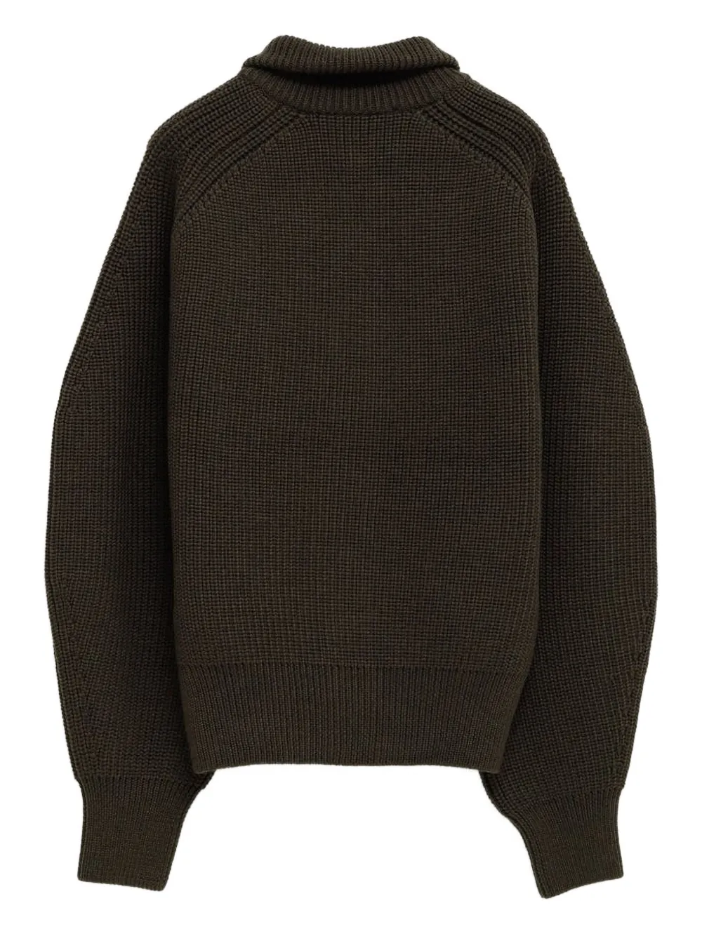 Jacquemus Zip-front Ribbed Cardigan In Green