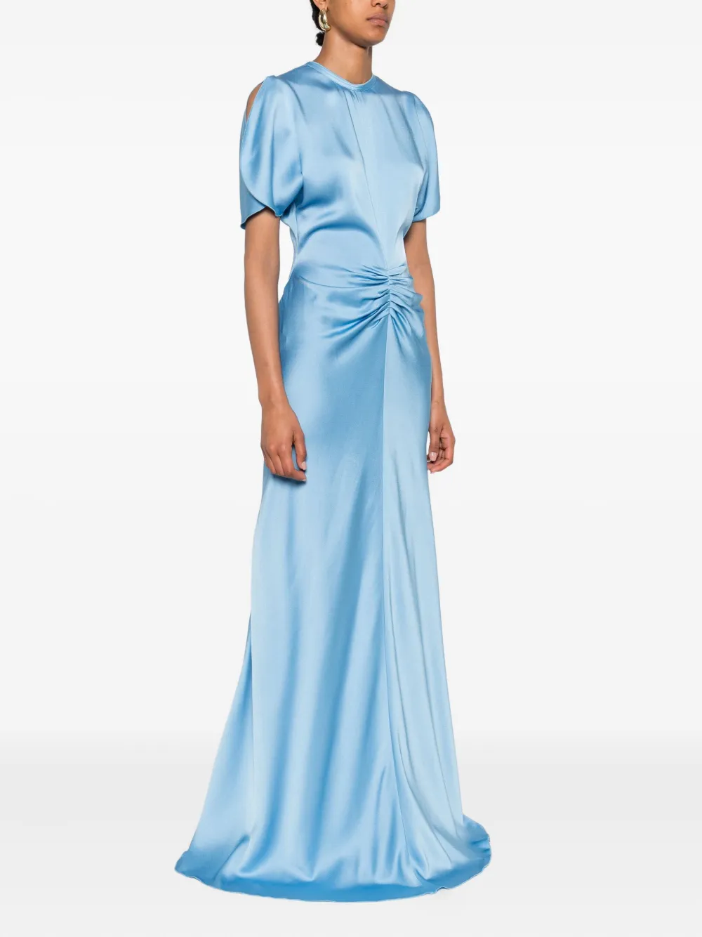 Victoria Beckham fitted-bodice maxi dress Blauw
