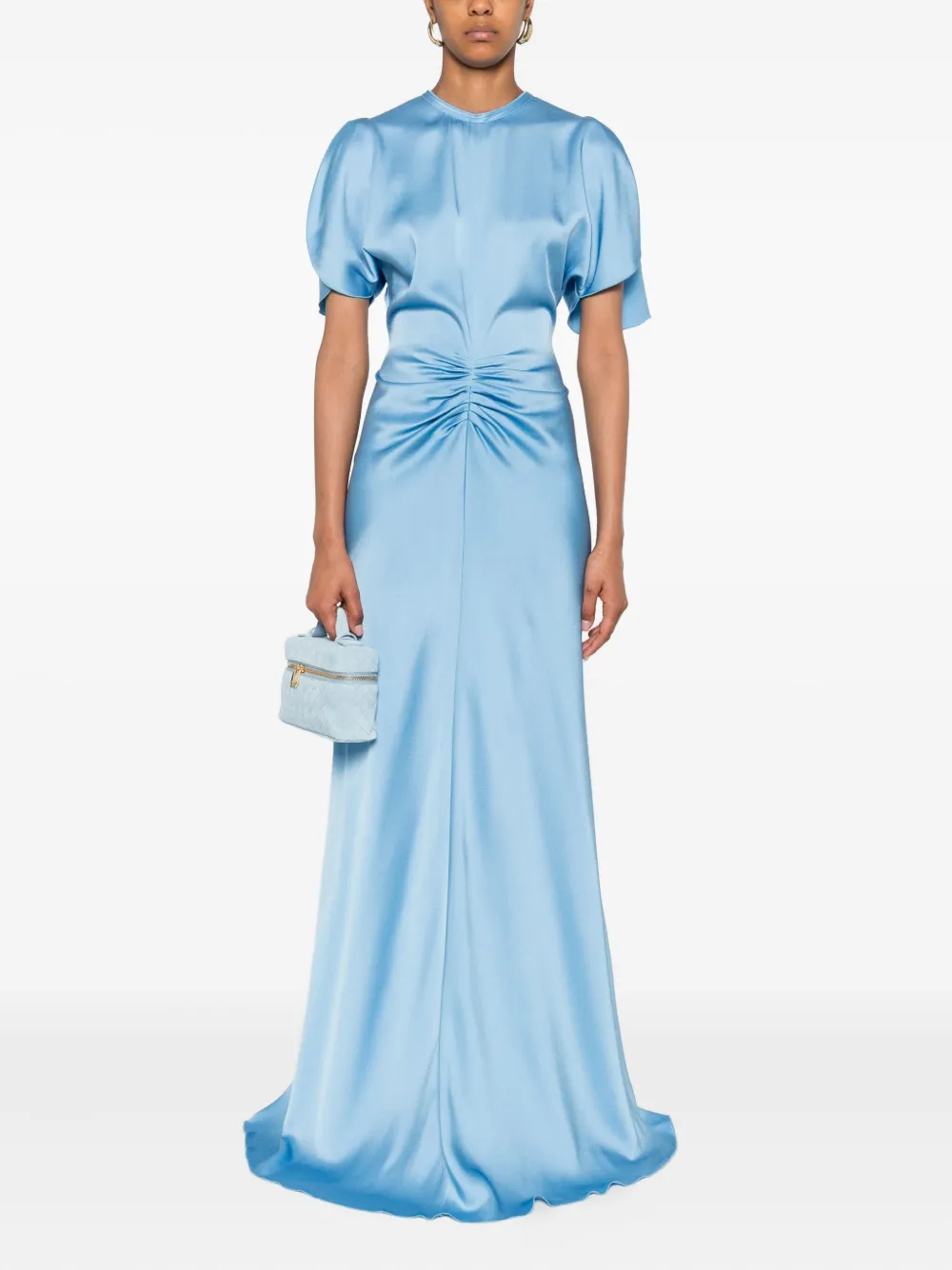 Victoria Beckham fitted-bodice maxi dress Blauw