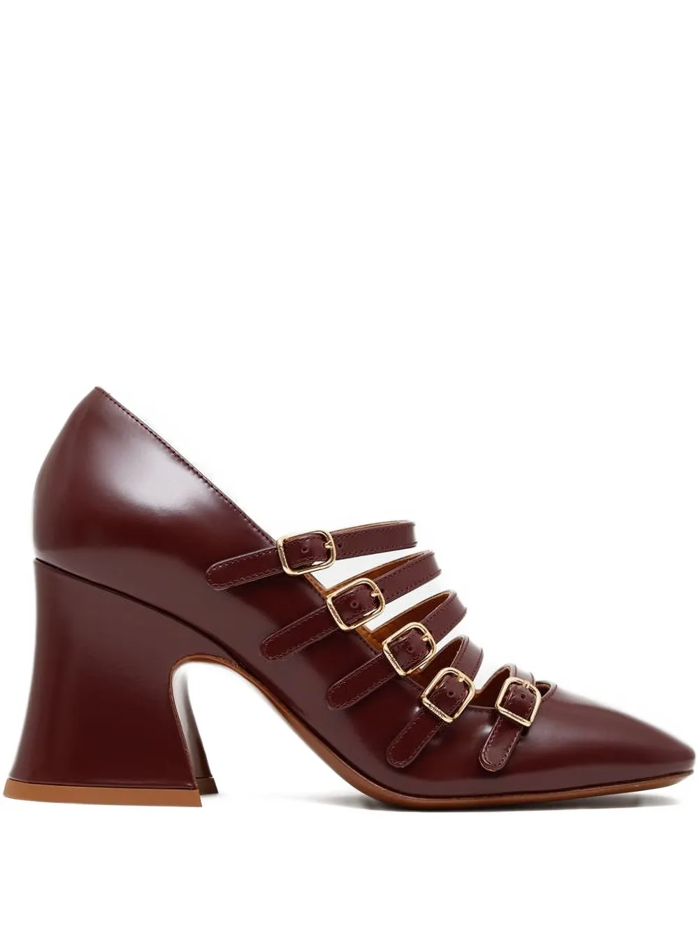 Chloé 80mm Janis buckle-strap pumps Red