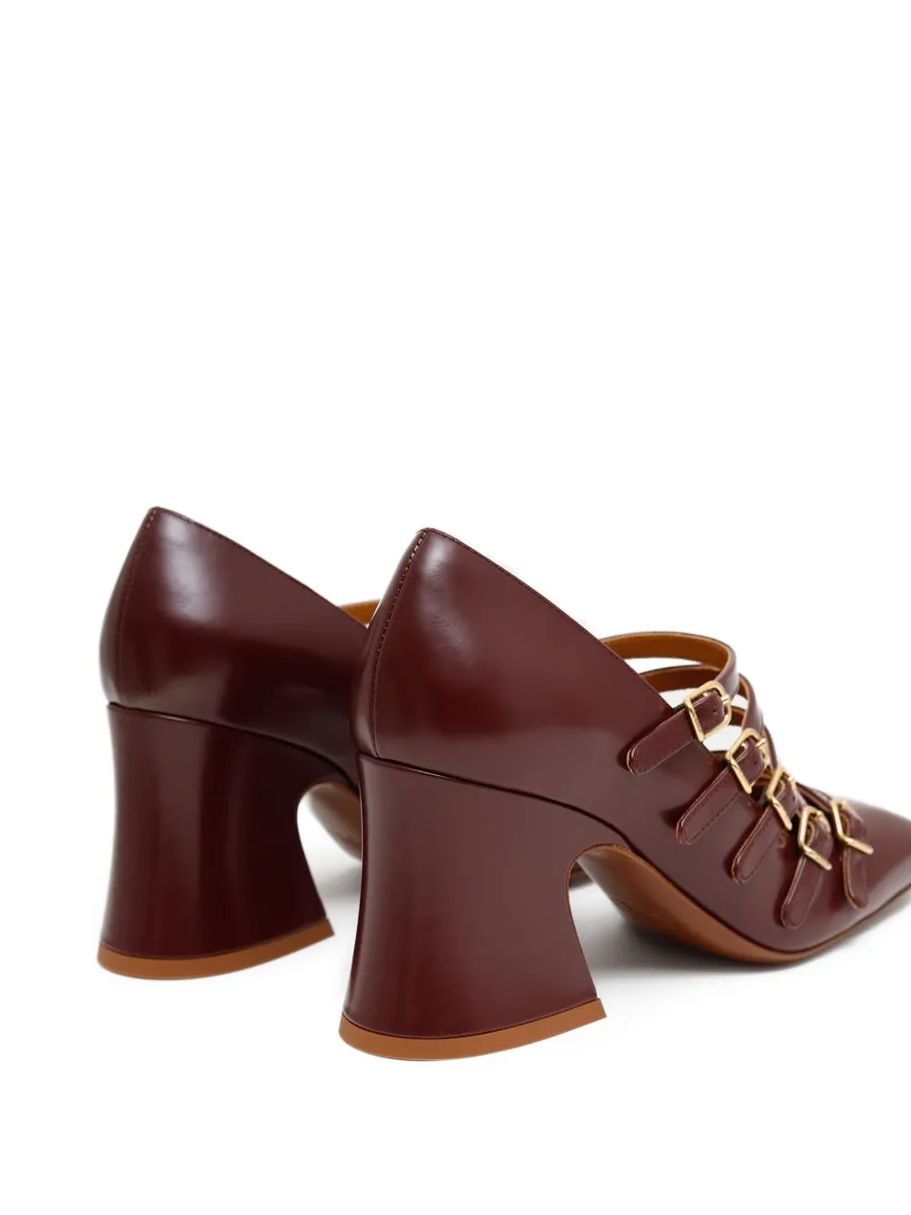 Chloé 80mm Janis buckle-strap pumps Red