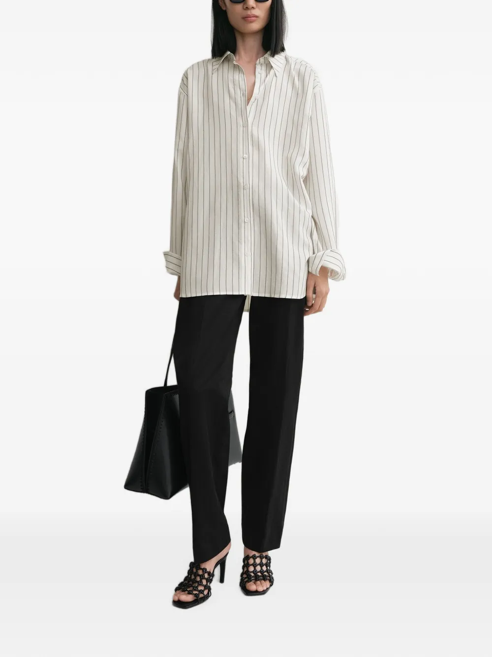 TOTEME Gestreept blouse Wit