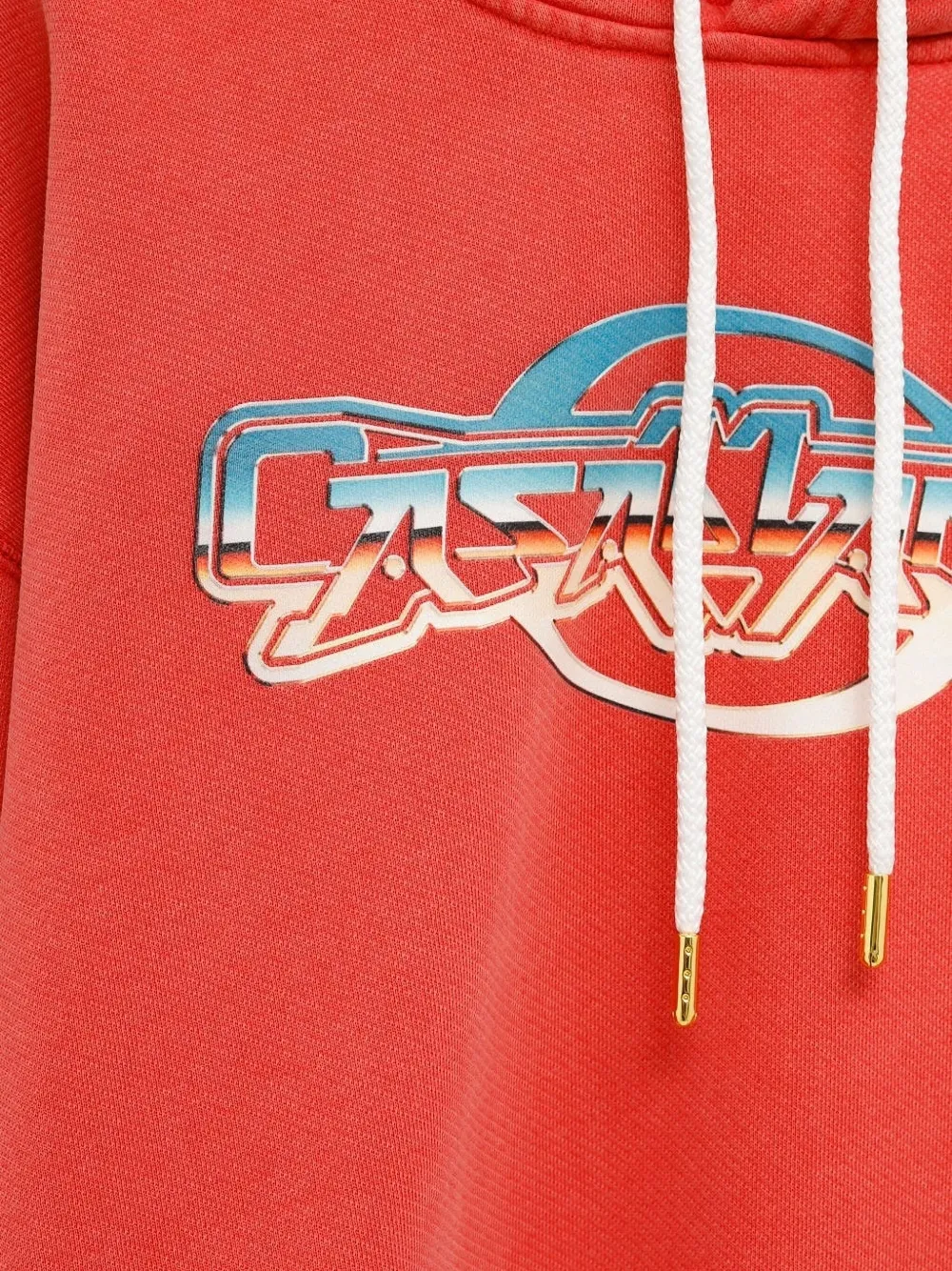 Casablanca Graphic-print Drawstring Hoodie In Red