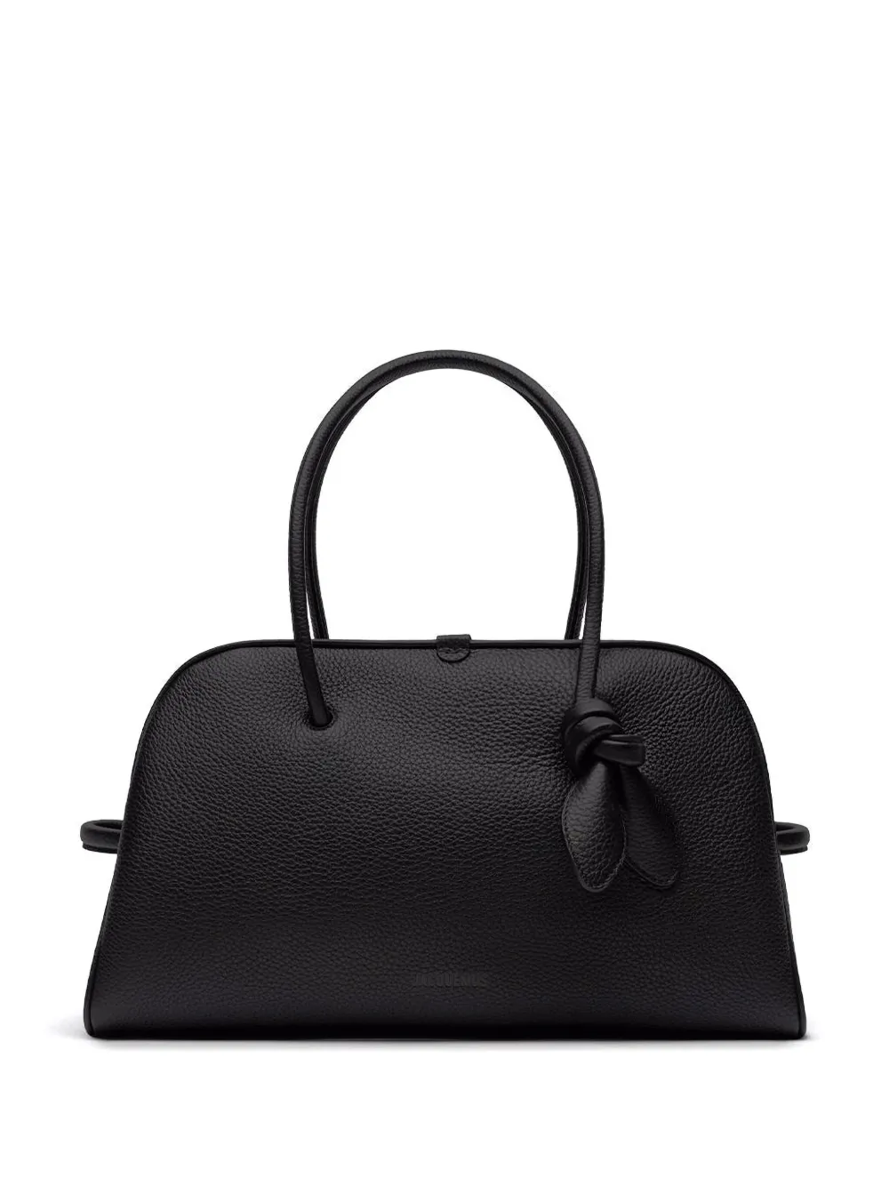 Jacquemus Leren schoudertas met geknoopt detail Zwart