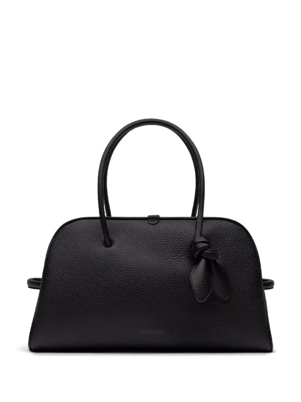 Jacquemus Tourism レザーショルダーバッグ L | ブラック | FARFETCH JP