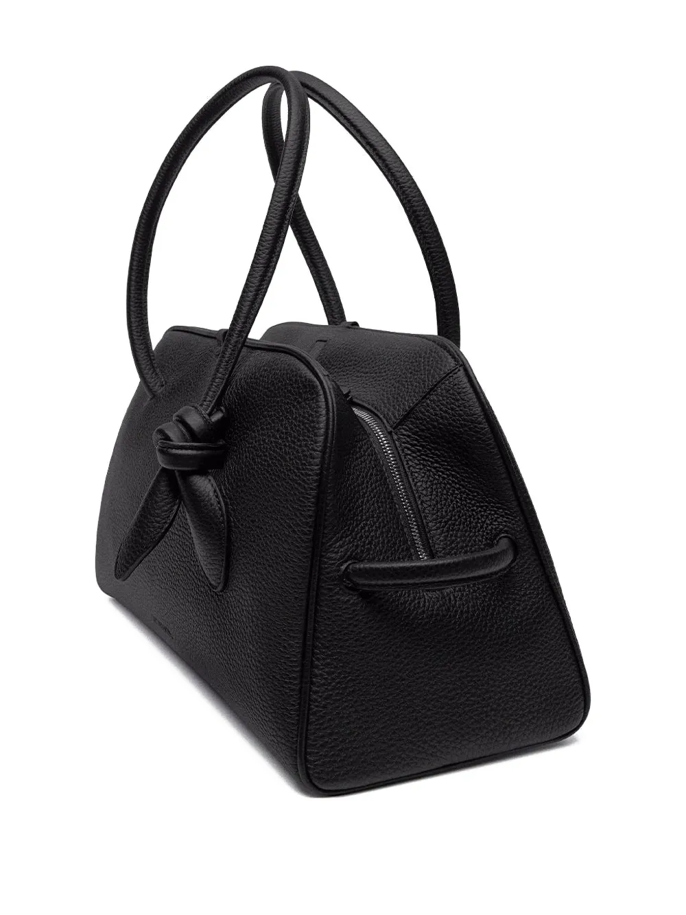 Jacquemus Leren schoudertas met geknoopt detail Zwart