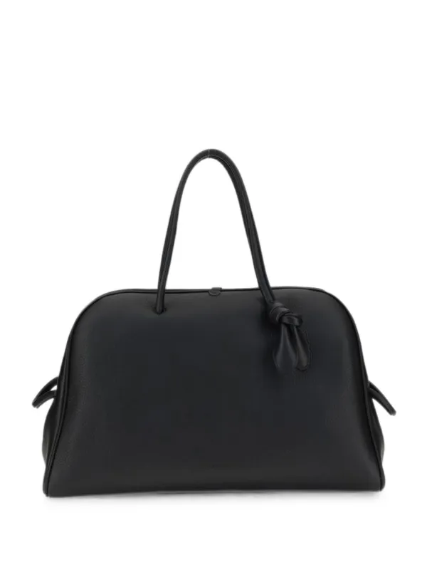 JACQUEMUS ブラックレザーショルダーバッグ Jacquemus Tourism レザーショルダーバッグ L | ブラック | FARFETCH JP