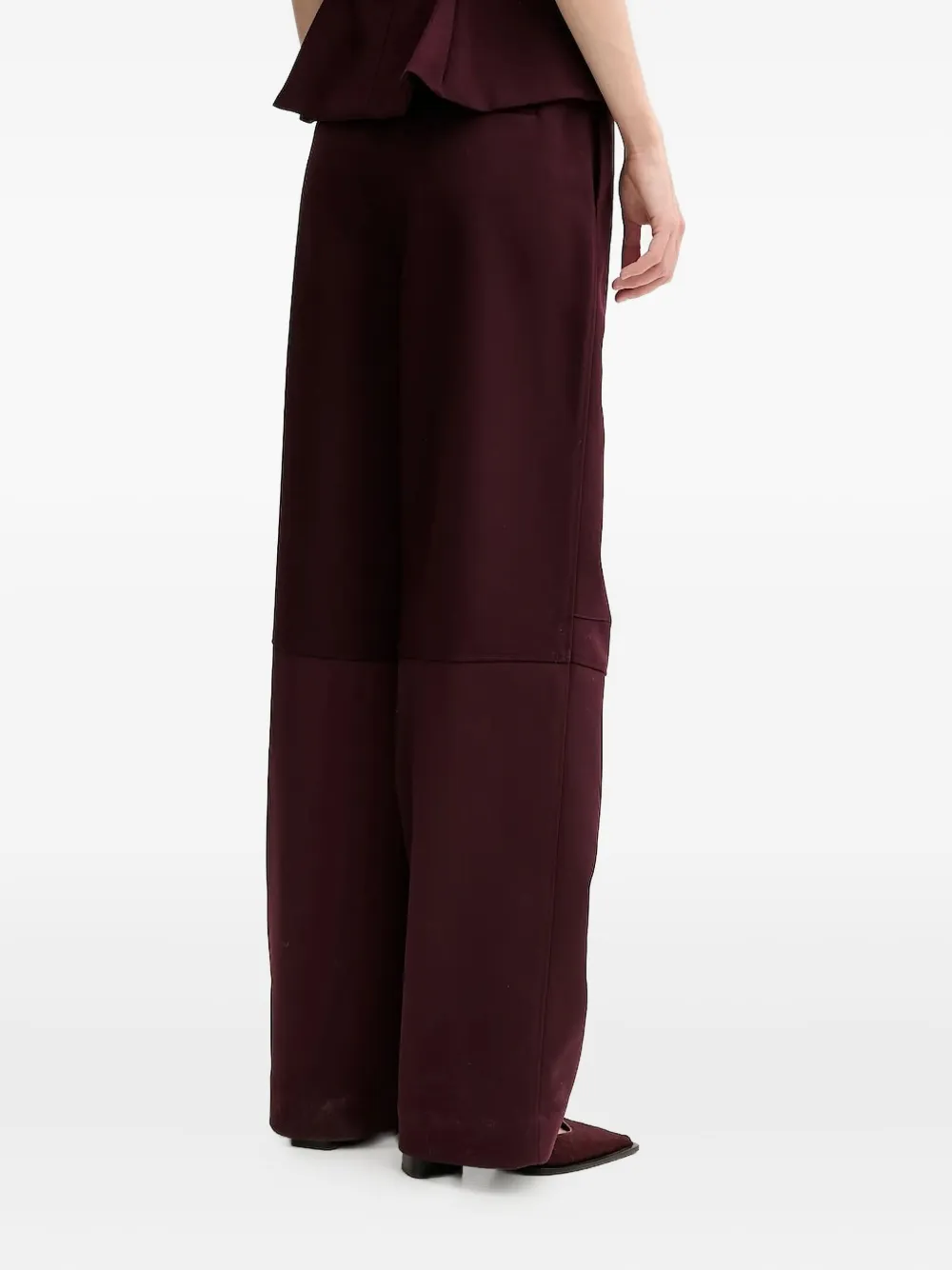 Stine Goya Broek met naaddetail Rood