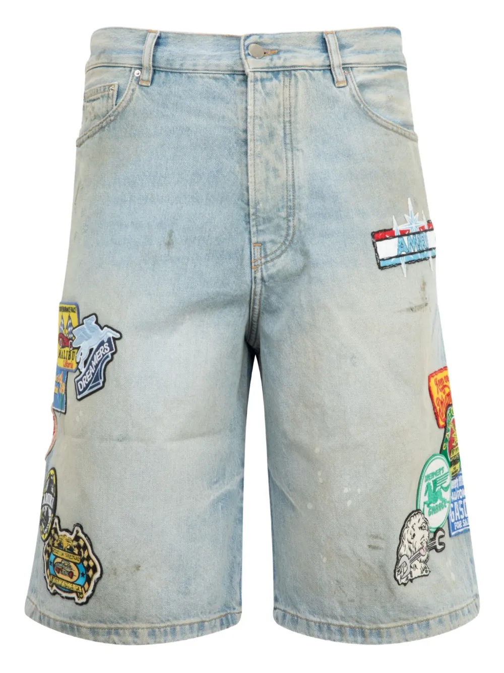 AMIRI patch-detail denim shorts | Blue | Image 1