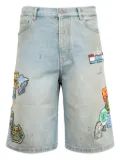 AMIRI patch-detail denim shorts - Blue