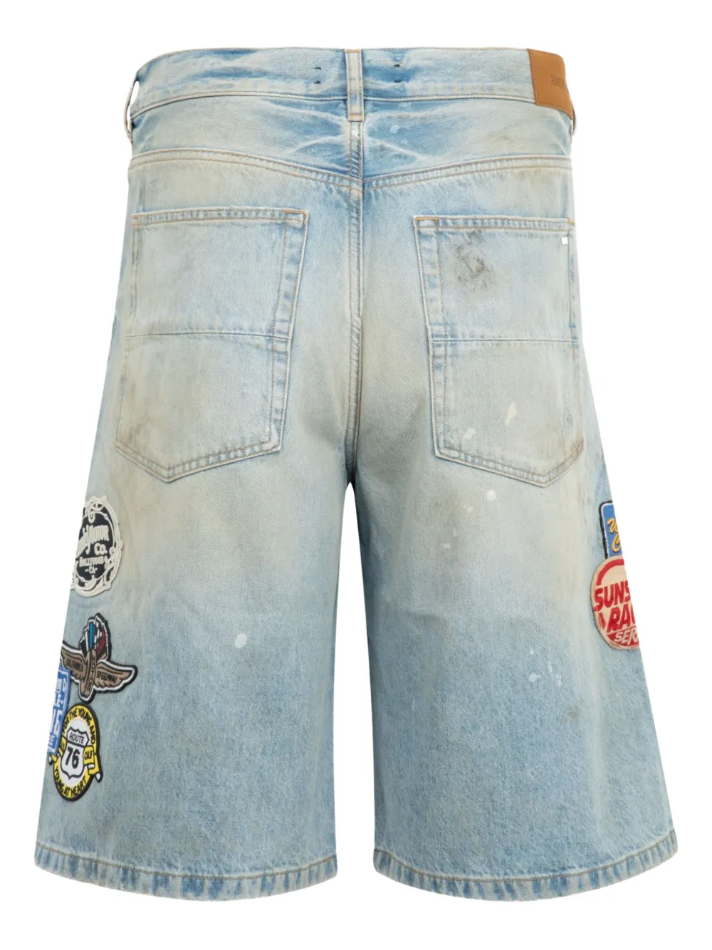 AMIRI Shorts met patch-detail Blauw