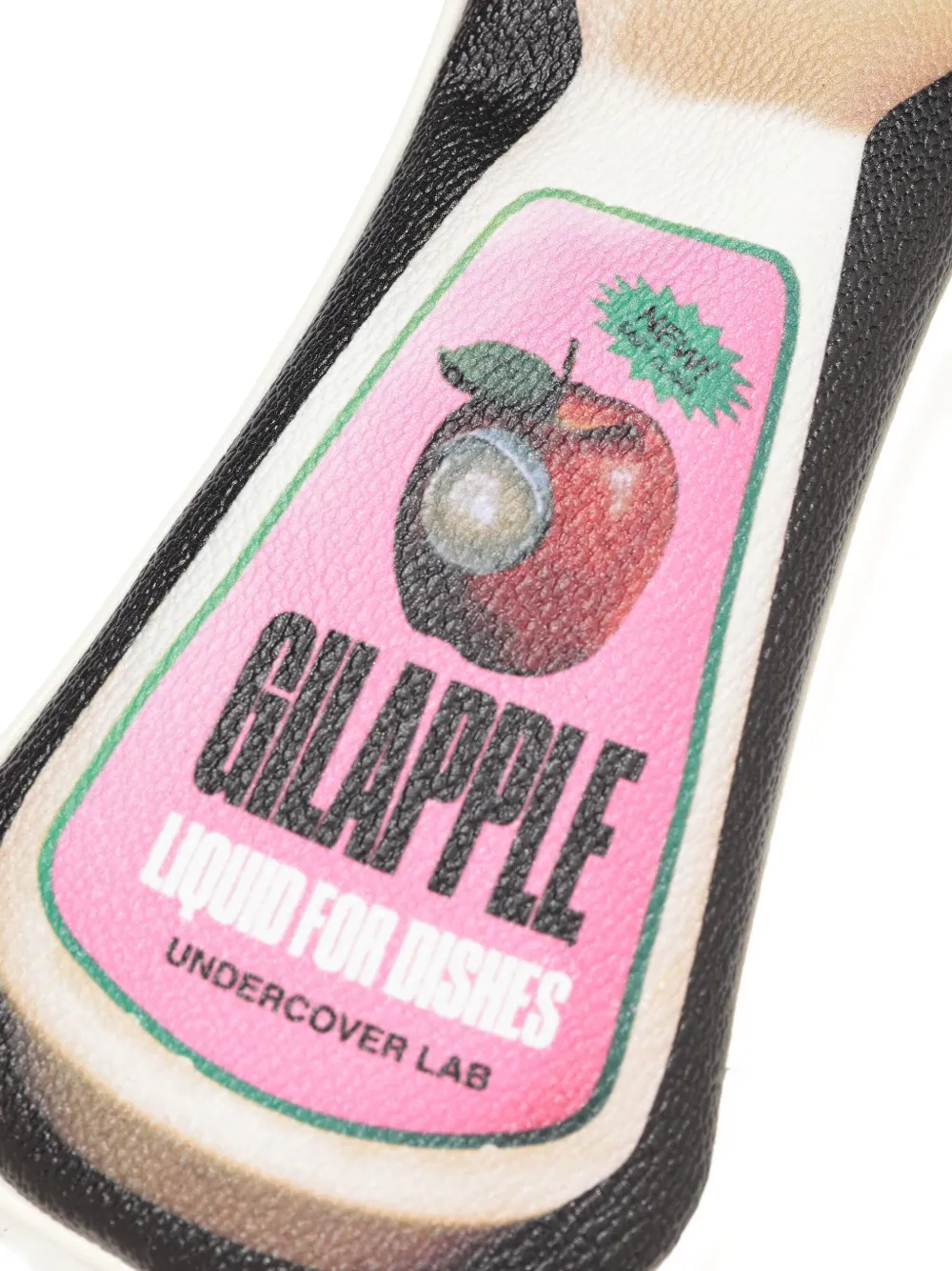 Undercover bottle-print zip-top pouch Zwart