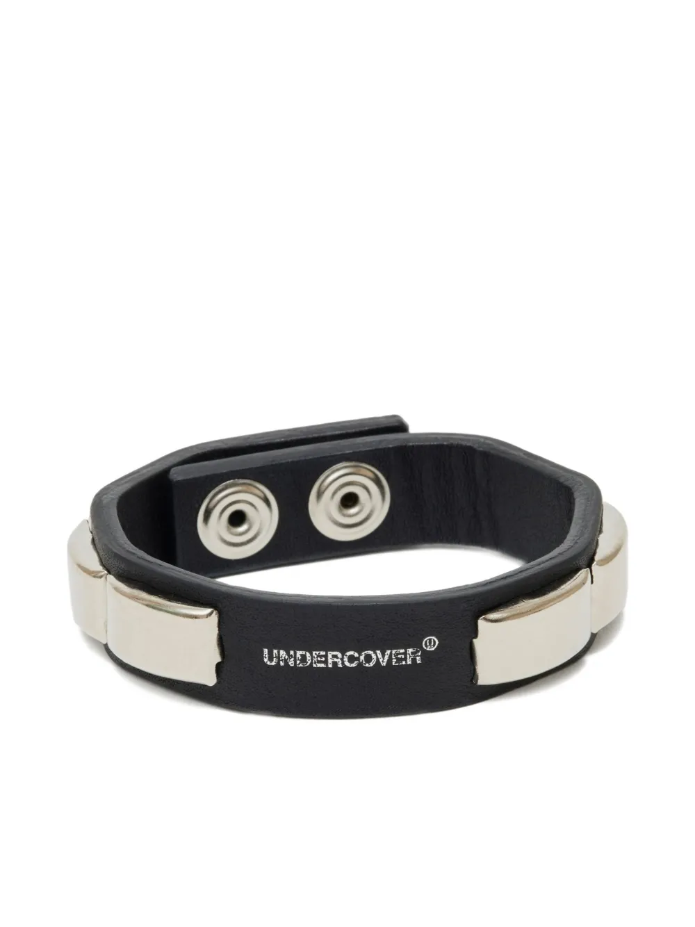 Undercover leather bracelet - ブラック Undercover leather bracelet - ブラック