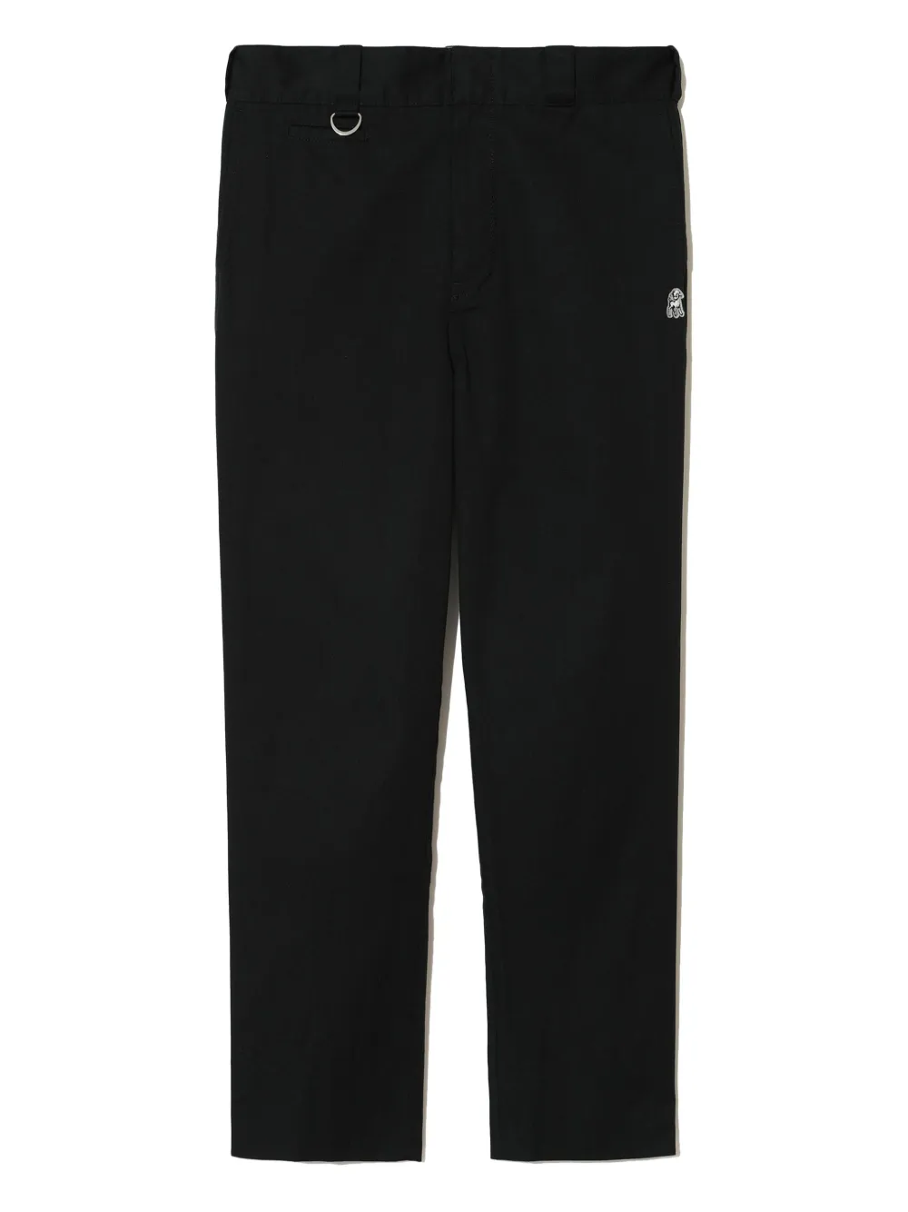 Undercover lamb-embroidered ring-detail trousers Zwart