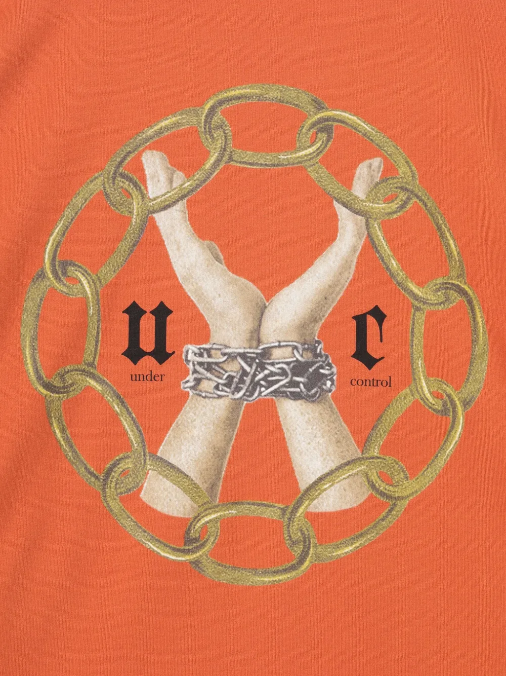 Undercover chain-print long-sleeve T-shirt Oranje