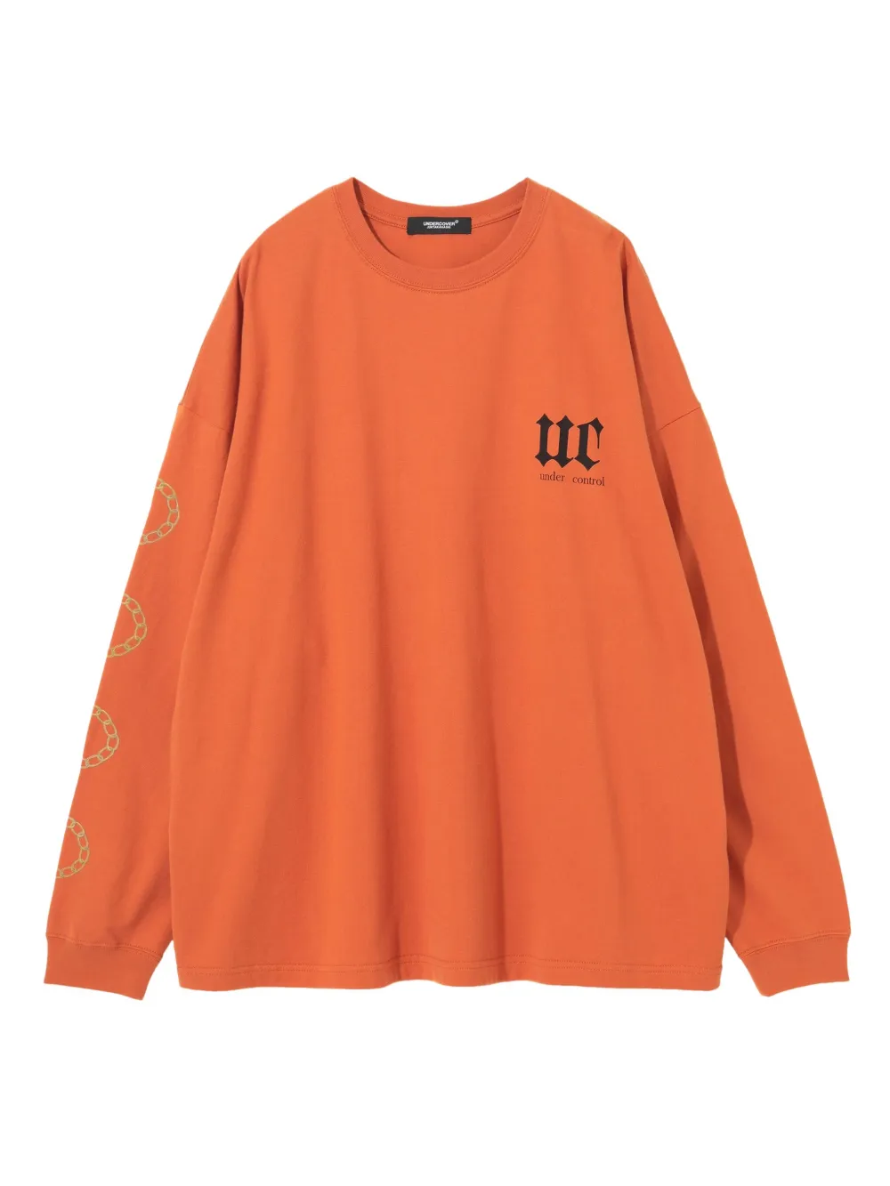 Undercover chain-print long-sleeve T-shirt Oranje