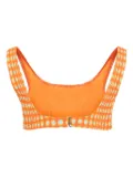 Christopher John Rogers Wiggle Dot bikini top - Orange