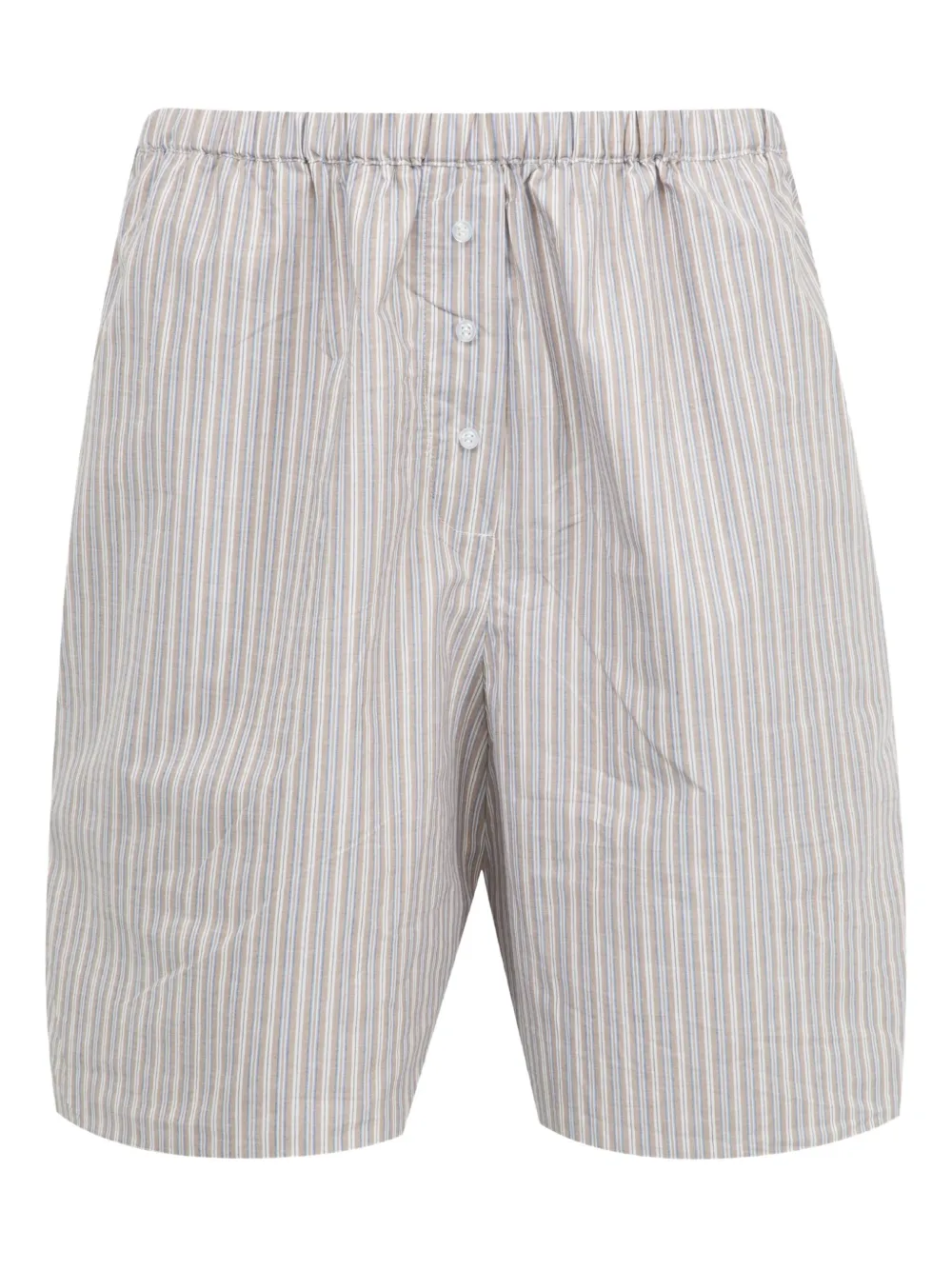 Deiji Studios shorts con cordones en la pretina y motivo de rayas | gris | Image 1
