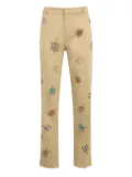 Libertine Turtle Time embroidered trousers - Neutrals