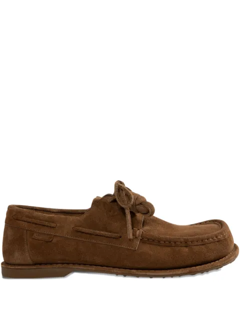 LOEWE Campo suede lace-up boat shoes