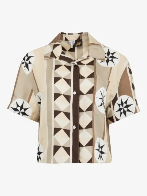 LOEWE camisa manga corta con estampado geométrico