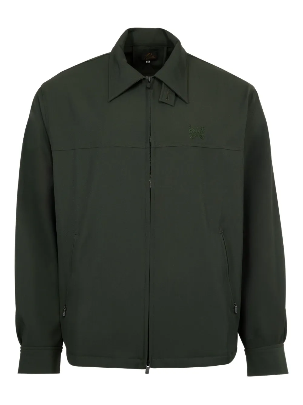 Needles collared zip-up jacket | Green | Image 1