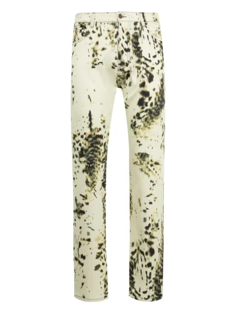 Pleasures Ink splatter-print trousers