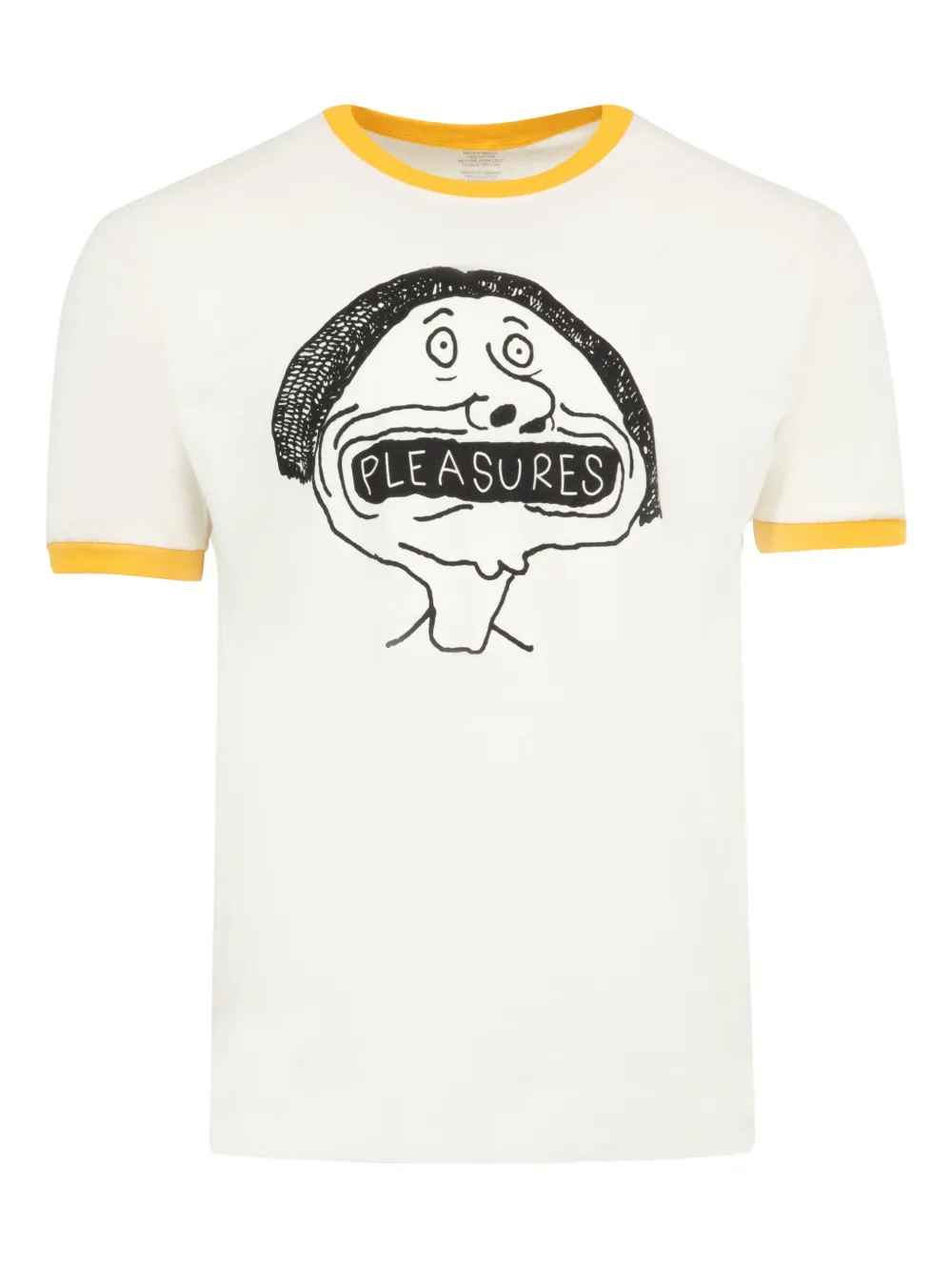 Pleasures playera Mouthfull Ringer con estampado gráfico | blanco | Image 1