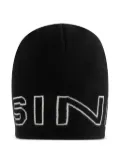 Sinclair logo-jacquard beanie - Black
