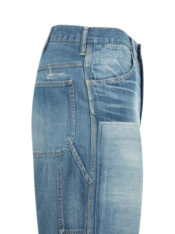 Visvim ダメージ ジーンズ | ブルー | FARFETCH JP