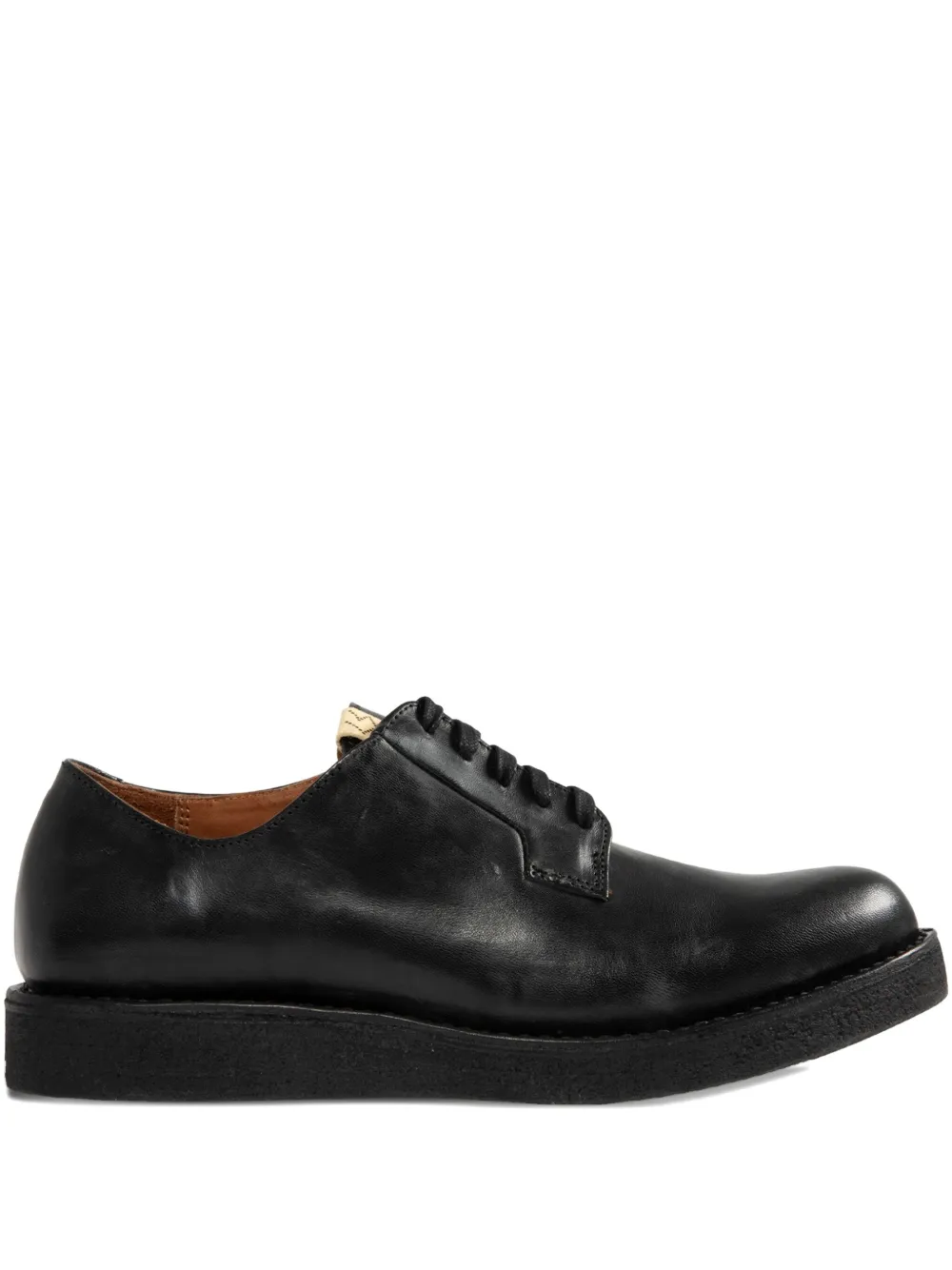 Visvim G.P.O. Folk leather derby shoes Black