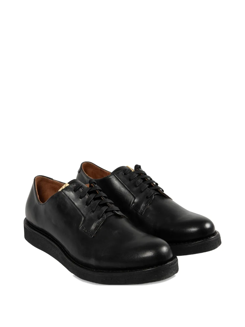 visvim G.P.O. Folk leather derby shoes Black