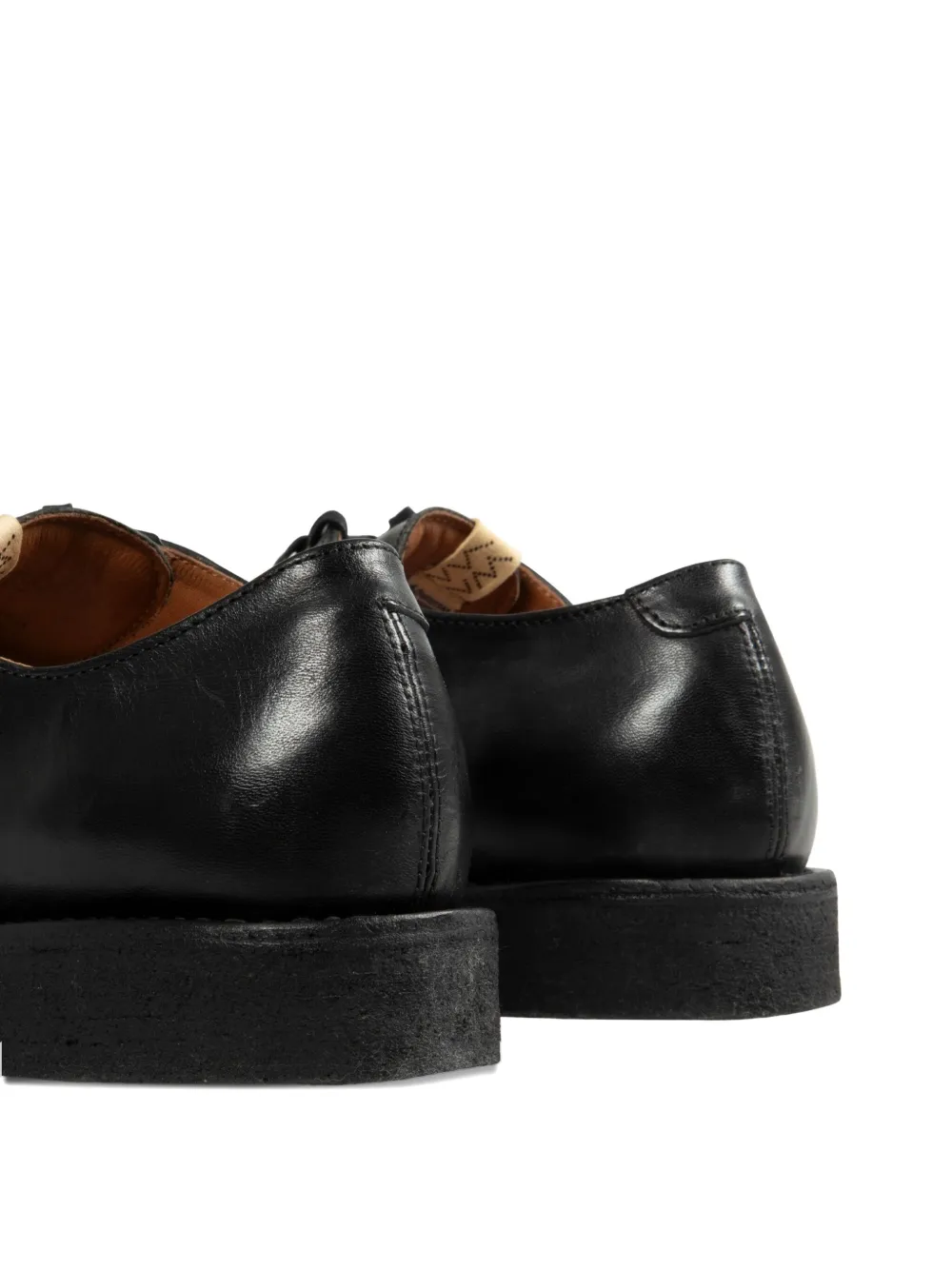 visvim G.P.O. Folk leather derby shoes Black