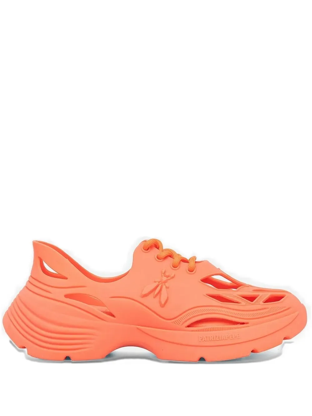 Patrizia Pepe Gummy Pepe Lace-up Sneakers In Orange