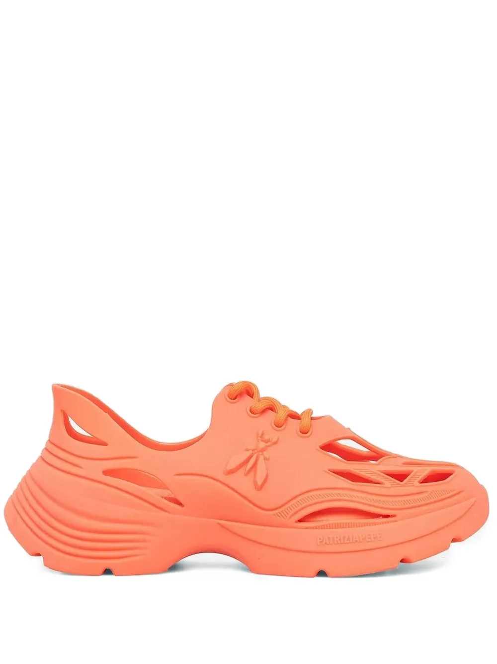 Patrizia Pepe Gummy Pepe lace-up sneakers Orange