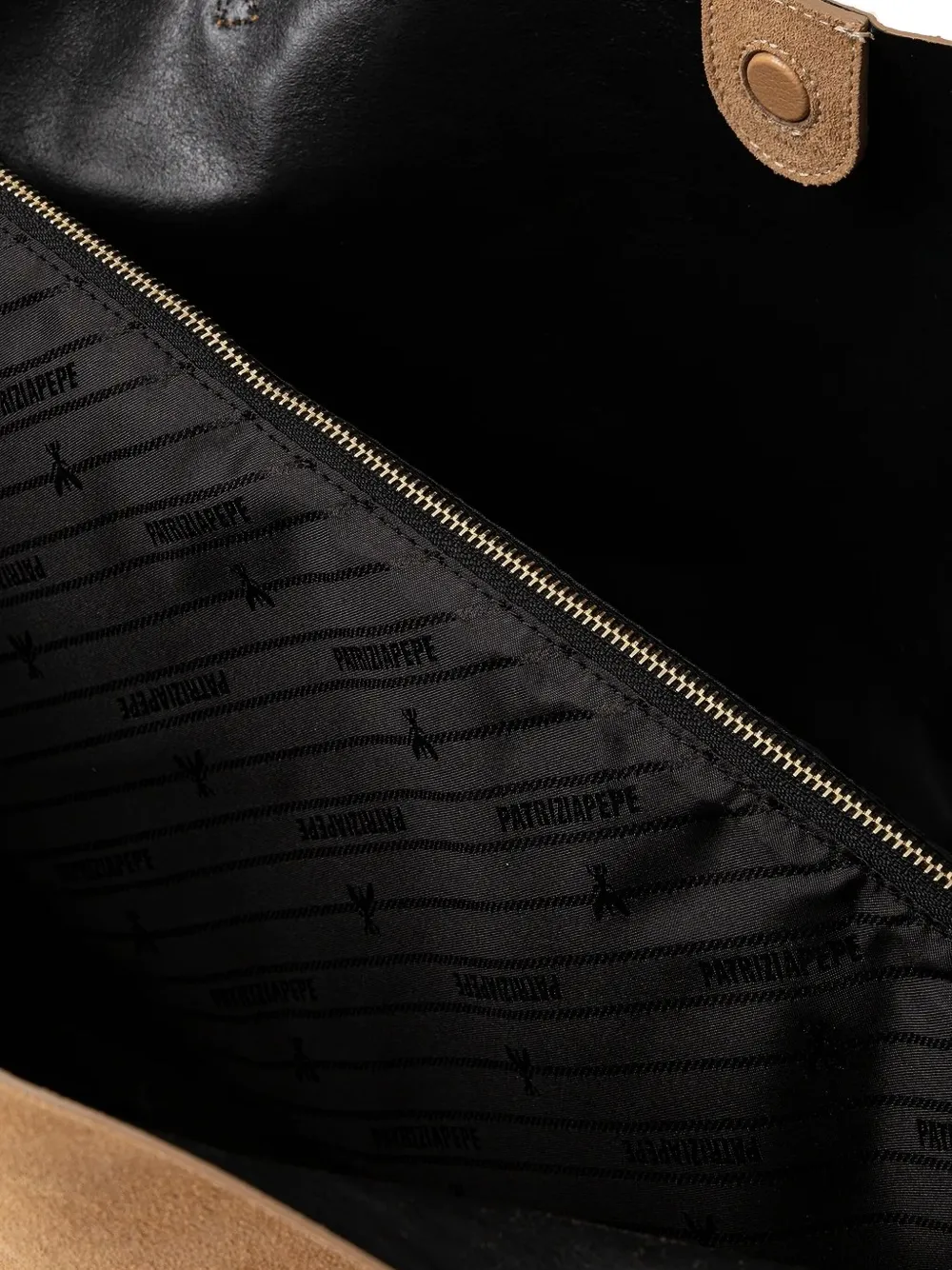 Patrizia Pepe embossed-logo tote bag Bruin