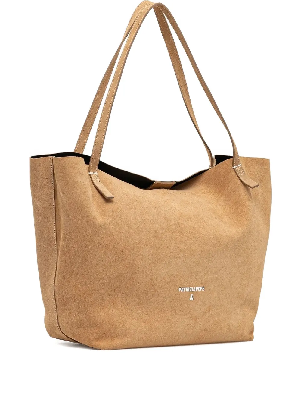 Patrizia Pepe embossed-logo tote bag Bruin