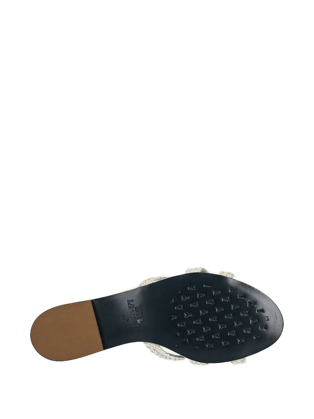 Patrizia Pepe braided-leather sandals Neutrals