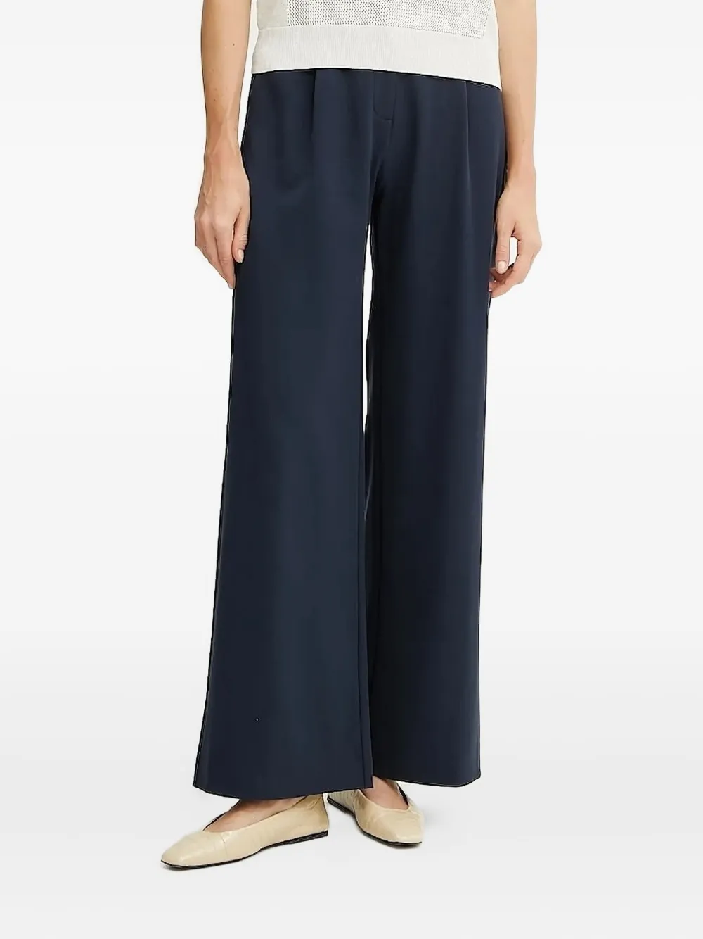 Patrizia Pepe Palazzo broek met elastische tailleband Blauw