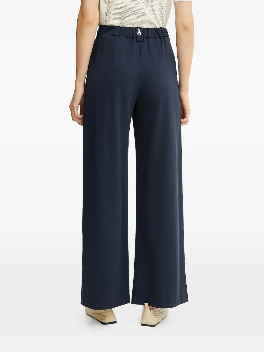 Patrizia Pepe Palazzo broek met elastische tailleband - Blauw