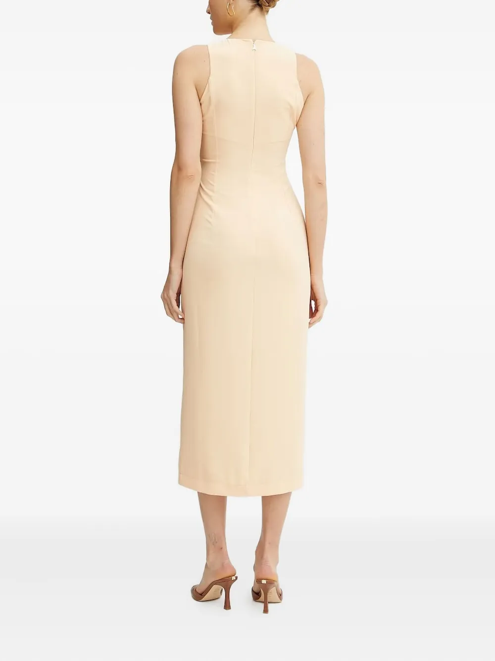 Patrizia Pepe Maxi-wikkeljurk met gestrikte taille - Oranje