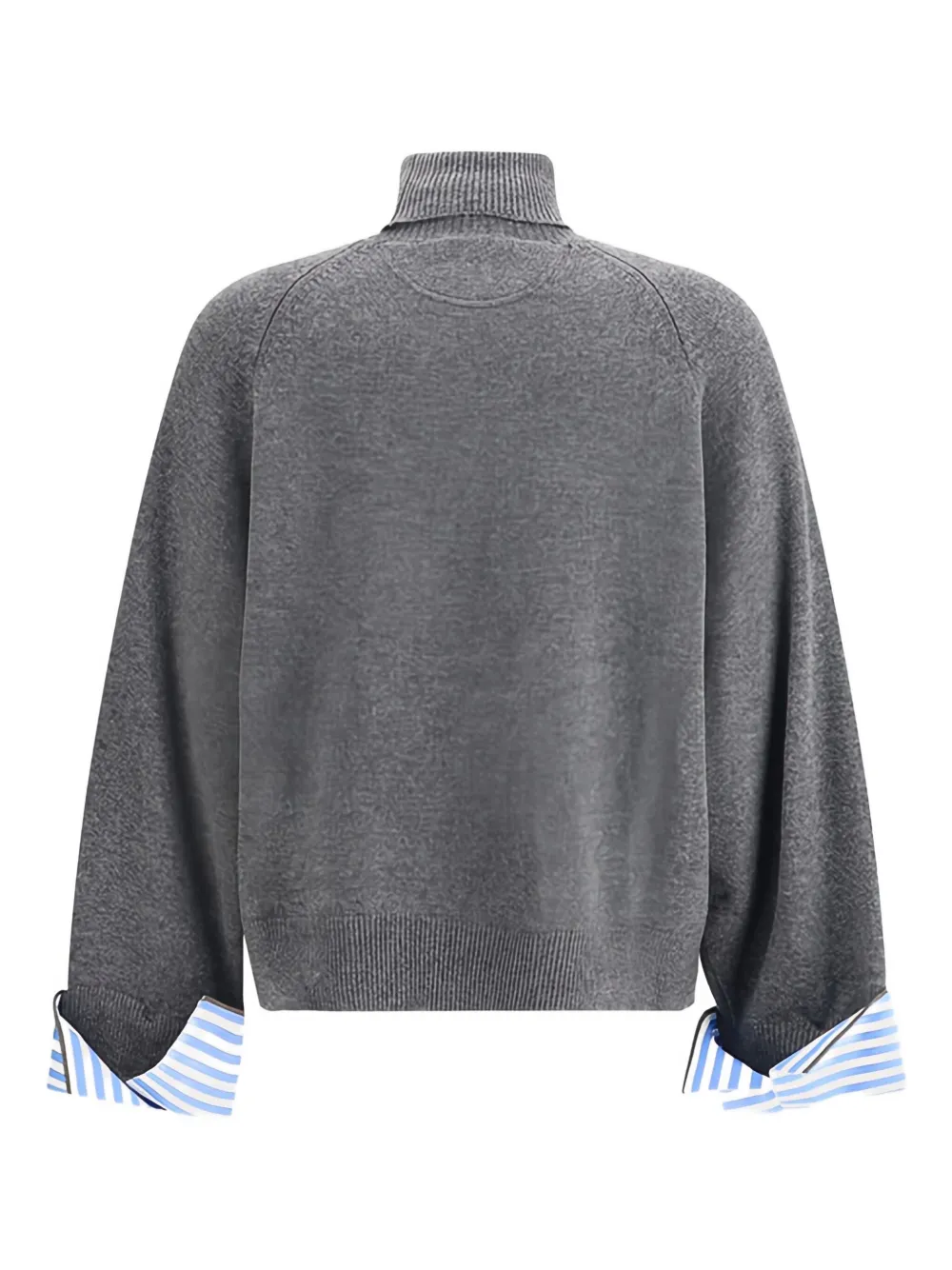 Brunello Cucinelli Coltrui met gestreepte cuffs Grijs
