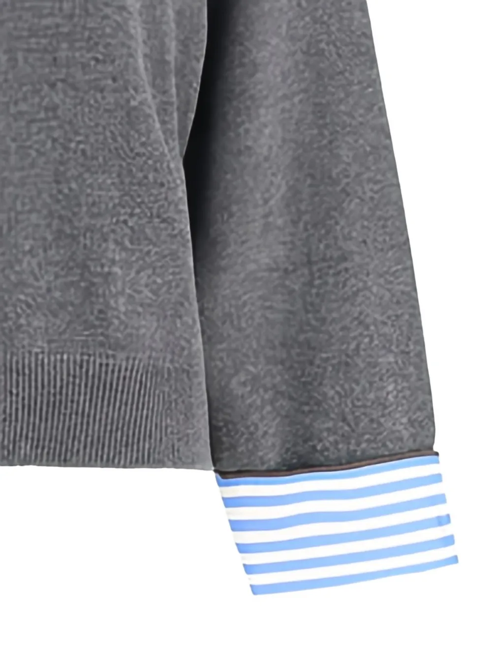 Brunello Cucinelli Coltrui met gestreepte cuffs Grijs