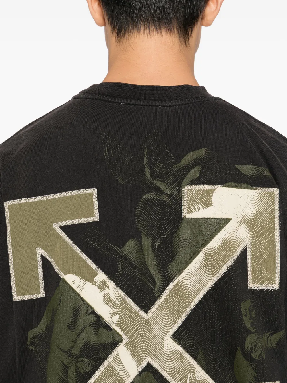 Off-White T-shirt met Arrows-print Zwart